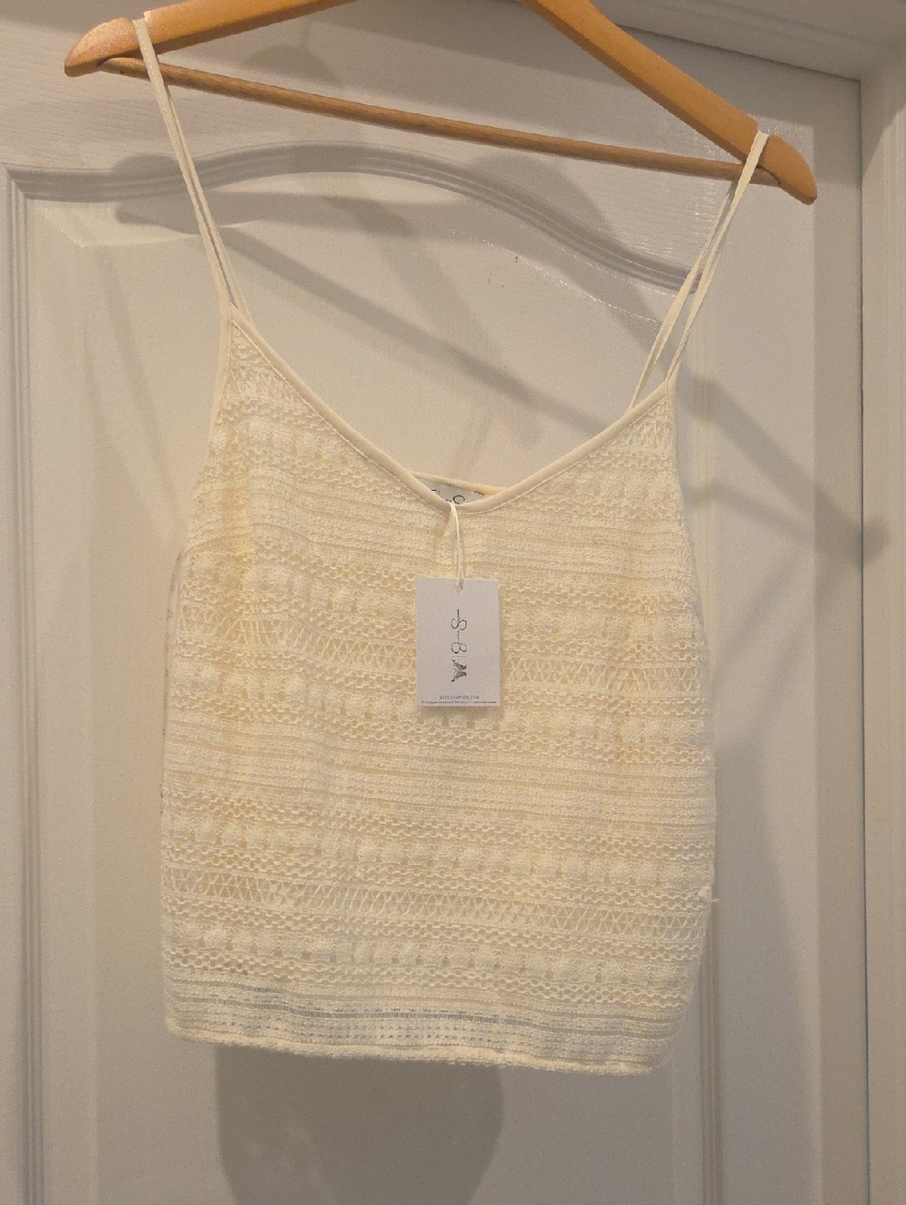 Jessica Simpson Lightweight Crochet Tank Top - Cream NWT